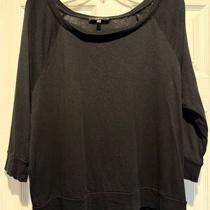 Express Black 3/4 Sleeve Sweatshirt